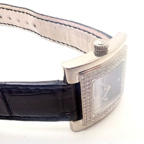 Authentic! Vintage Audemars Piguet 18k White Gold 1.15ct Diamond Ladies Watch - Picture 8 of 12